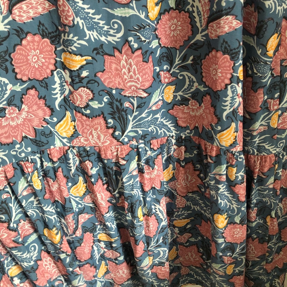 Ann Taylor LOFT Floral Maxi Dress w Tassel Straps - Picture 6 of 8